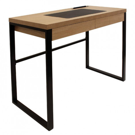 Bureau Design Bois & Métal "Tameo" 100cm Naturel|Bureau|Paris Prix