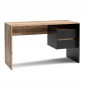 Bureau 2 Tiroirs Design "Paco" 125cm Chêne & Gris|Bureau|Paris Prix