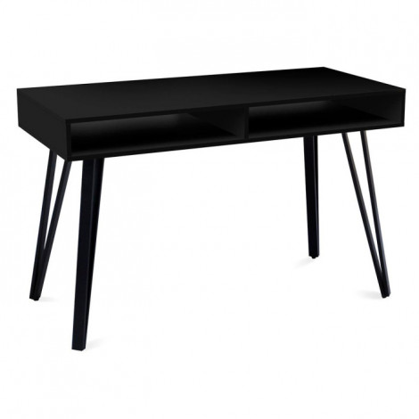 Bureau Design 2 Niches "French" 120cm Noir|Bureau|Paris Prix