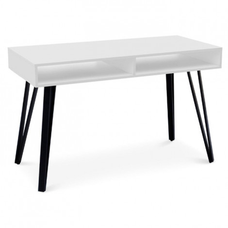 Bureau Design 2 Niches "French" 120cm Blanc|Bureau|Paris Prix