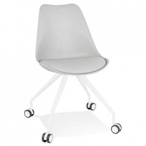Chaise de Bureau Design "Laxina" 92cm Gris & Blanc|Chaises et Fauteuils|Paris Prix
