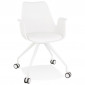 Chaise de Bureau Design "Mirabel" 89cm Blanc|Chaises et Fauteuils|Paris Prix