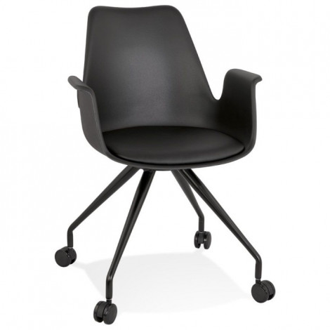 Chaise de Bureau Design "Mirabel" 89cm Noir|Chaises et Fauteuils|Paris Prix
