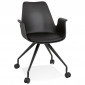 Chaise de Bureau Design "Mirabel" 89cm Noir|Chaises et Fauteuils|Paris Prix