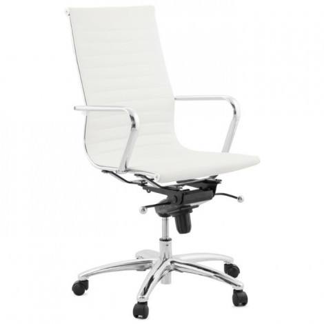 Fauteuil de Bureau "Lazio" 113cm Blanc|Chaises et Fauteuils|Paris Prix