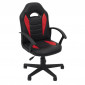 Chaise de Bureau Racer "Obi" 113cm Noir & Rouge|Chaises et Fauteuils|Paris Prix