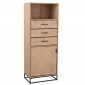 Chiffonnier 3 Tiroirs "Miraza" 158cm Naturel & Noir|Commode|Paris Prix