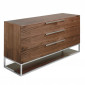 Commode 3 Tiroirs Design "Josy" 148cm Marron|Commode|Paris Prix