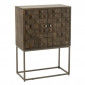 Commode 2 Portes sur Pied "Pino" 122cm Marron|Commode|Paris Prix