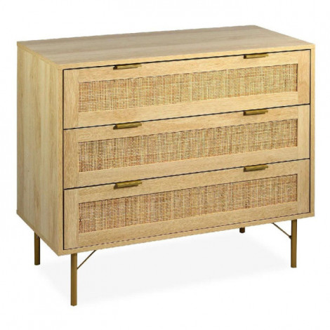 Commode 3 Tiroirs "Ibiza" 90cm Naturel|Commode|Paris Prix
