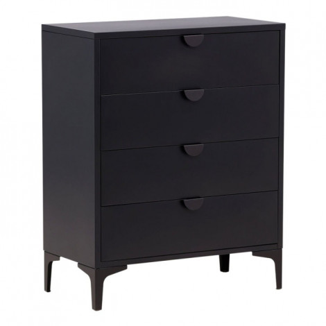 Commode Design 4 Tiroirs "Piring" 98cm Noir|Commode|Paris Prix
