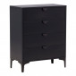 Commode Design 4 Tiroirs "Piring" 98cm Noir|Commode|Paris Prix