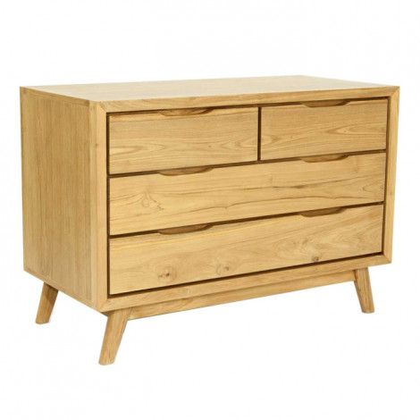 Commode 4 Tiroirs "Fiftees" 100cm Naturel|Commode|Paris Prix