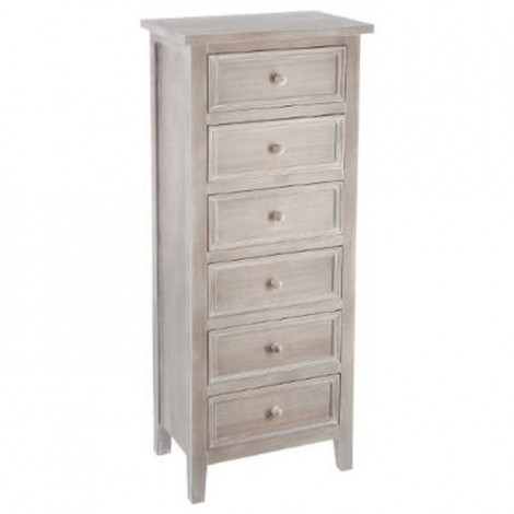 Chiffonnier 6 Tiroirs "Charme" 113cm Naturel|Commode|Paris Prix