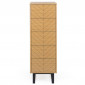 Chiffonnier 5 Tiroirs Chevrons "Camden" 123cm Naturel|Commode|Paris Prix
