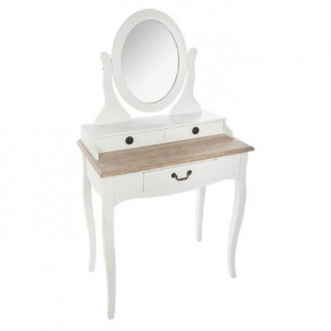 Coiffeuse 3 Tiroirs "Chrysa" 136cm Naturel|Commode|Paris Prix