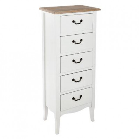 Chiffonnier 5 Tiroirs "Chrysa" 113cm Naturel|Commode|Paris Prix