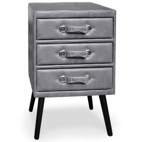 Commode 3 Tiroirs "Strano" 78cm Gris|Commode|Paris Prix
