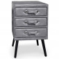 Commode 3 Tiroirs "Strano" 78cm Gris|Commode|Paris Prix