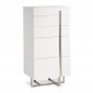 Chiffonnier 5 Tiroirs Design "Laura" 60cm Blanc Laqué|Commode|Paris Prix