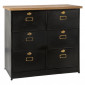 Commode Design 6 Tiroirs "Ivan" 85cm Noir|Commode|Paris Prix
