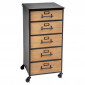 Chiffonnier Design 5 Tiroirs "Baris" 87cm Noir|Commode|Paris Prix