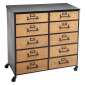Commode Design 10 Tiroirs "Baris" 86cm Noir|Commode|Paris Prix