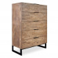 Commode 5 Tiroirs Design "Bolta" 115cm Naturel|Commode|Paris Prix