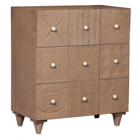Commode Design 9 Tiroirs "Lanbo" 95cm Marron|Commode|Paris Prix