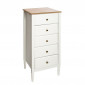 Chiffonnier 5 Tiroirs en Bois "Solen" 108cm Blanc|Commode|Paris Prix