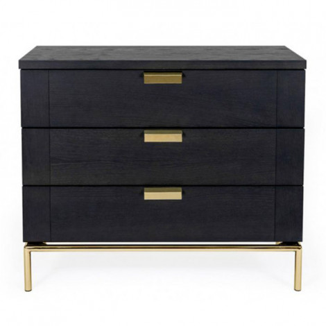 Commode Design 3 Tiroirs "Pimlico" 91cm Charbon|Commode|Paris Prix