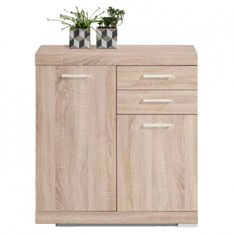 Commode 2 Portes & 2 Tiroirs "Cazeg" 89cm Chêne|Commode|Paris Prix