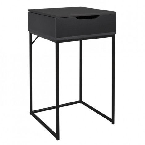Coiffeuse Design & Miroir "Abbot" 77cm Noir|Commode|Paris Prix