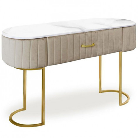 Coiffeuse Design 1 Tiroir "Lomape" 120cm Taupe|Commode|Paris Prix