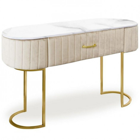 Coiffeuse Design 1 Tiroir "Lomape" 120cm Beige|Commode|Paris Prix