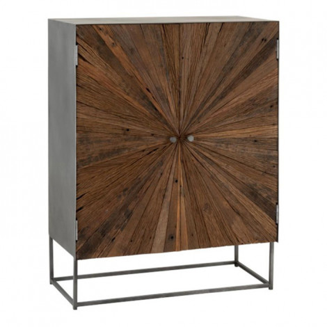 Commode 2 Portes en Bois "Shanil" 111cm Marron|Commode|Paris Prix
