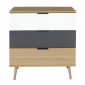 Commode Design 3 Tiroirs "Sven" 80cm Naturel|Commode|Paris Prix