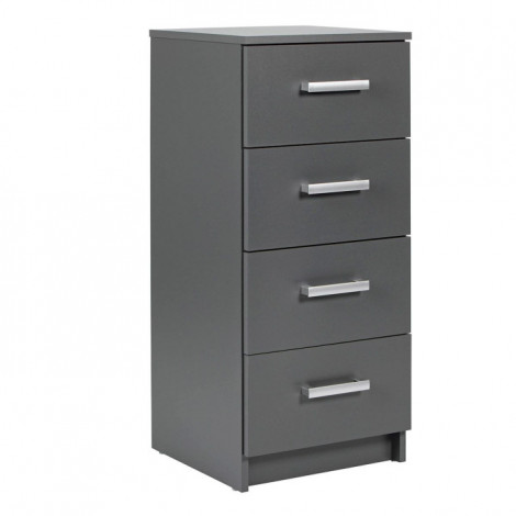 Commode 4 Tiroirs Design "Azio" 91cm Gris|Commode|Paris Prix
