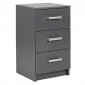 Commode 3 Tiroirs Design "Azio" 71cm Gris|Commode|Paris Prix