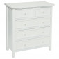 Commode 5 Tiroirs "Charme" 81cm Blanc|Commode|Paris Prix