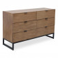 Commode 6 Tiroirs "Bolta" 120cm Chêne Clair|Commode|Paris Prix