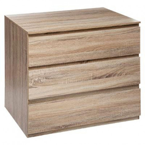 Commode 3 Tiroirs Design "Pluz" 78cm Naturel|Commode|Paris Prix