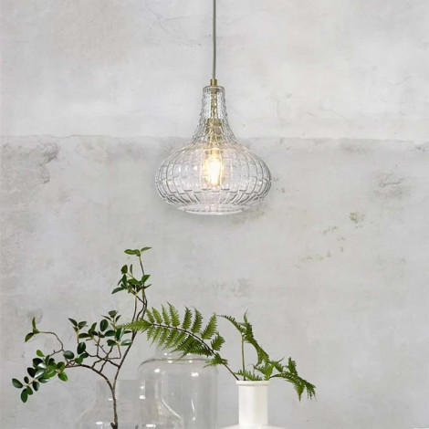 Suspension goutte en verre transparent Venice|Suspensions|Lampe Avenue Suspension goutte en verre transparent Venice|Suspensions|Lampe Avenue