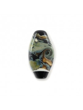 Perle plate style Murano, olive