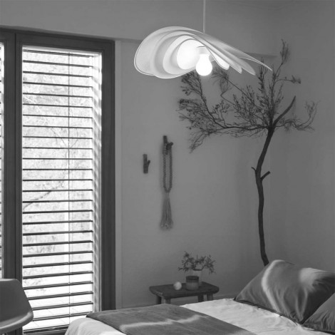 Suspension blanche Selenitis D56cm de Market Set|Suspensions|Lampe Avenue Suspension blanche Selenitis D56cm de Market Set|Suspensions|Lampe Avenue