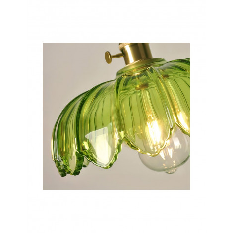 Suspension en Verre et Laiton Pétale de Fleur Antique KL50|Suspensions|Kiki Lighting