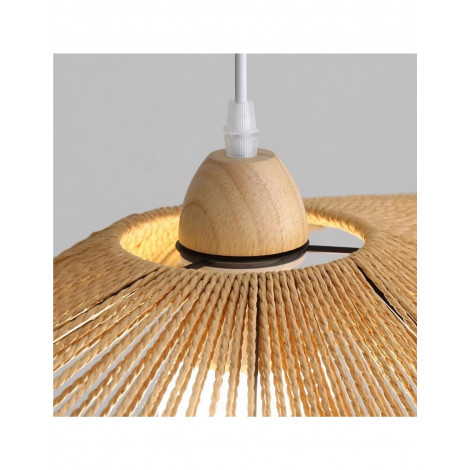 Suspension rétro en rotin et chapeau de paille KL52|Suspensions|Kiki Lighting