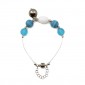 Bracelet perle de Tahiti et perles de verre bleu