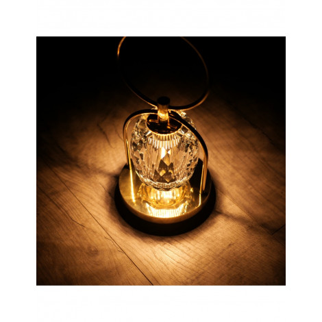 Lampe Rechargeable Vintage en Laiton et Cristal|Lampes à poser|Kiki Lighting