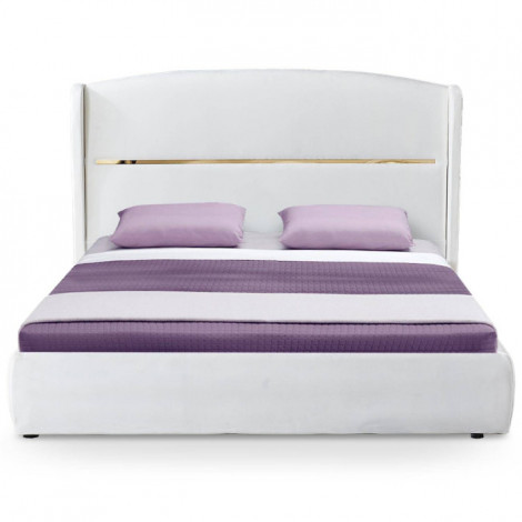 Lit Coffre avec Sommier "Adiby" 160x200cm Blanc|Lit Adulte|Paris Prix